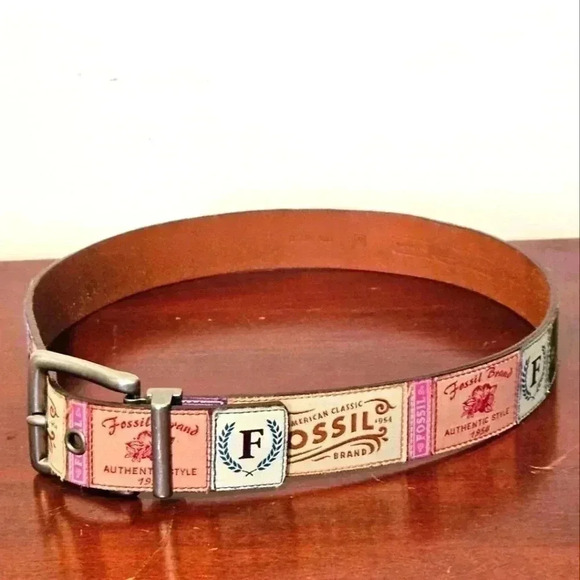 Rare Fossil Belt Unisex Stitch Patchwork - Picture 2 of 8